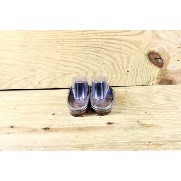 AGL AGL Attilio Giusti Leombruni Flats Silver Leather 39.5 Penny Loafers Italy - Picture 3 of 7